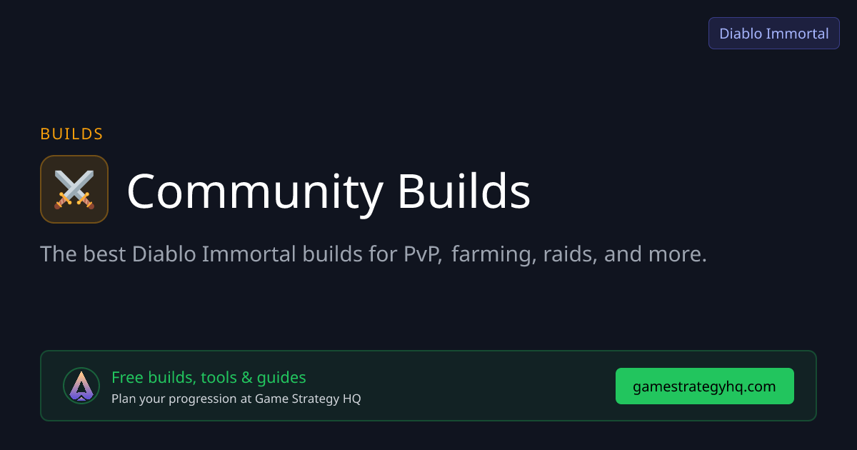 Diablo Immortal Builds | Game Strategy HQ | Game Strategy HQ
