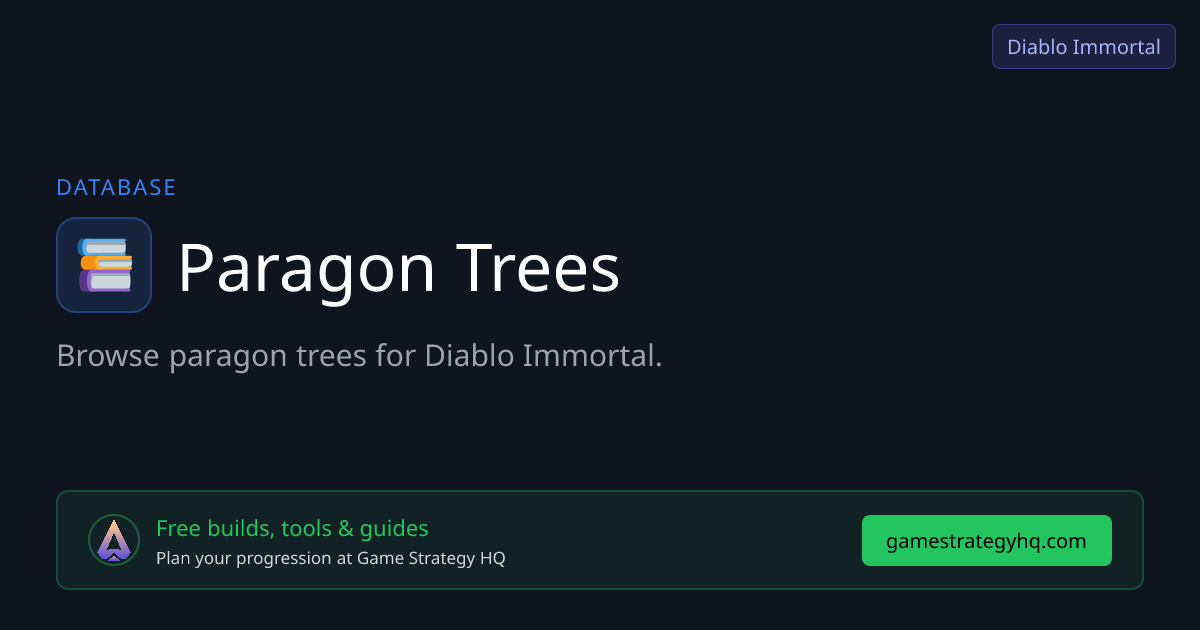 Diablo Immortal Paragon Trees | Game Strategy HQ | Game Strategy HQ
